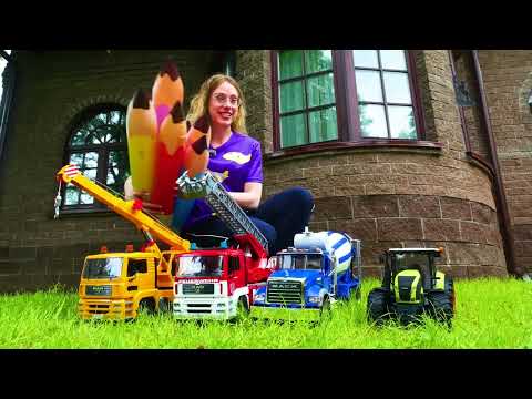 Anna maalaa leluautoja ja leikkii niillä