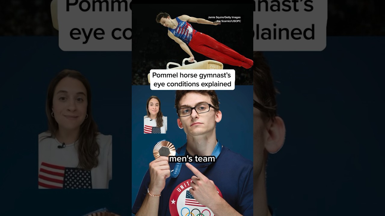 Pommel horse gymnast’s eye conditions explained