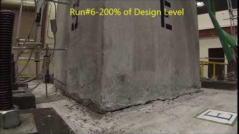 Shake Table Test – Square Column UHPC Plastic Hinge CFRP Tendon – Plastic Hinge - Failure Run