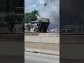 BREAKING: One person killed when dump truck overturns and catches fire on Cardinal Drive