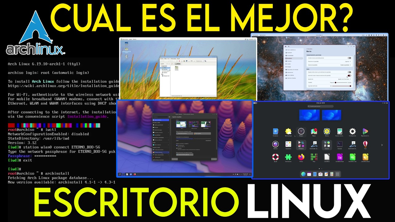 Probé TODOS los escritorios y Window Managers de Arch Linux ¿Cual es la ...
