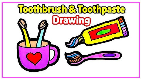 How to Draw Toothbrush and Toothpaste Step by Step | Easy & Colorful Drawing for Beginners #drawing