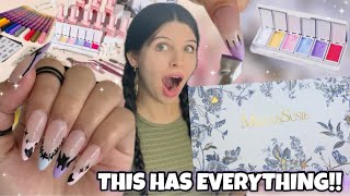 I Tried the HUGE 64 Piece Easy French All In One Gel Nail Starter Kit from MelodySusie 😱