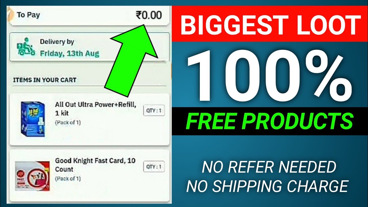 100% Free products app - without any refer || apollo 247 free products offer || free online shopping