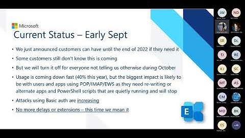 Ask the Experts: Basic Authentication Deprecation in Exchange Online (Repeat)