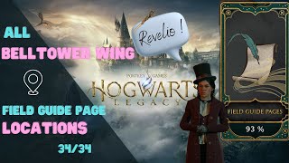 All 34 Bell tower wing field guide page locations