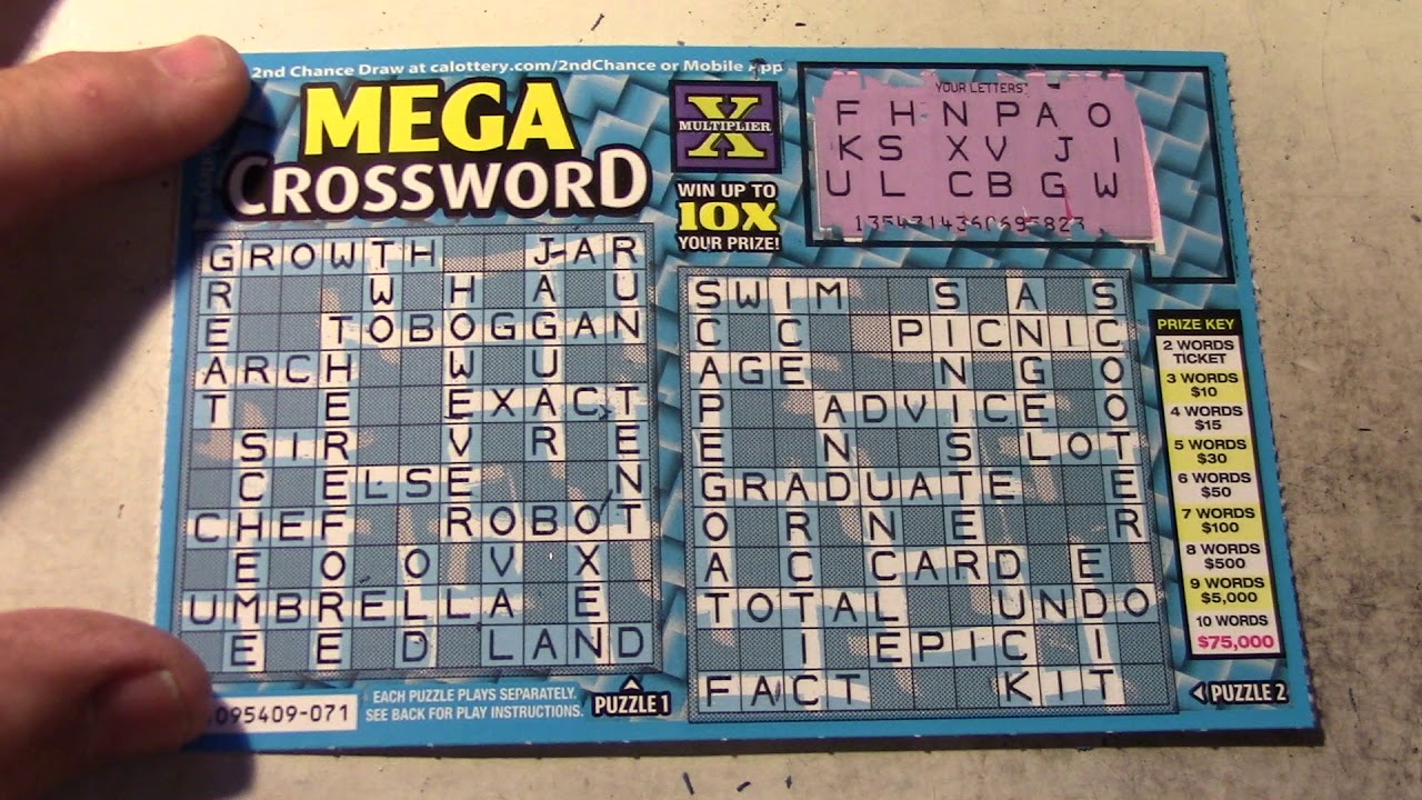 Nice WIN Playing Mega Crossword California Lottery Scratchers YouTube