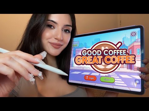 ASMR Lets Play Coffee Maker on My iPad ~ Relaxing Tapping & Whispering