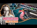 Watercolor &amp; Pencils Painting &amp;  Art Q&amp;A LIVE