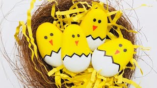 Celebrity Rock painting idea |  Chick painted Easter eggs Profile