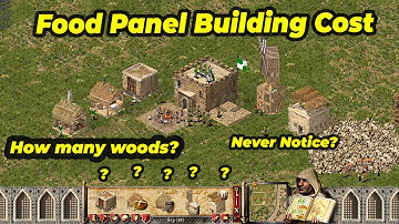 Food Buildings Panel Total Cost | Stronghold Crusader Food Panel Explained | Maybe Never Notice