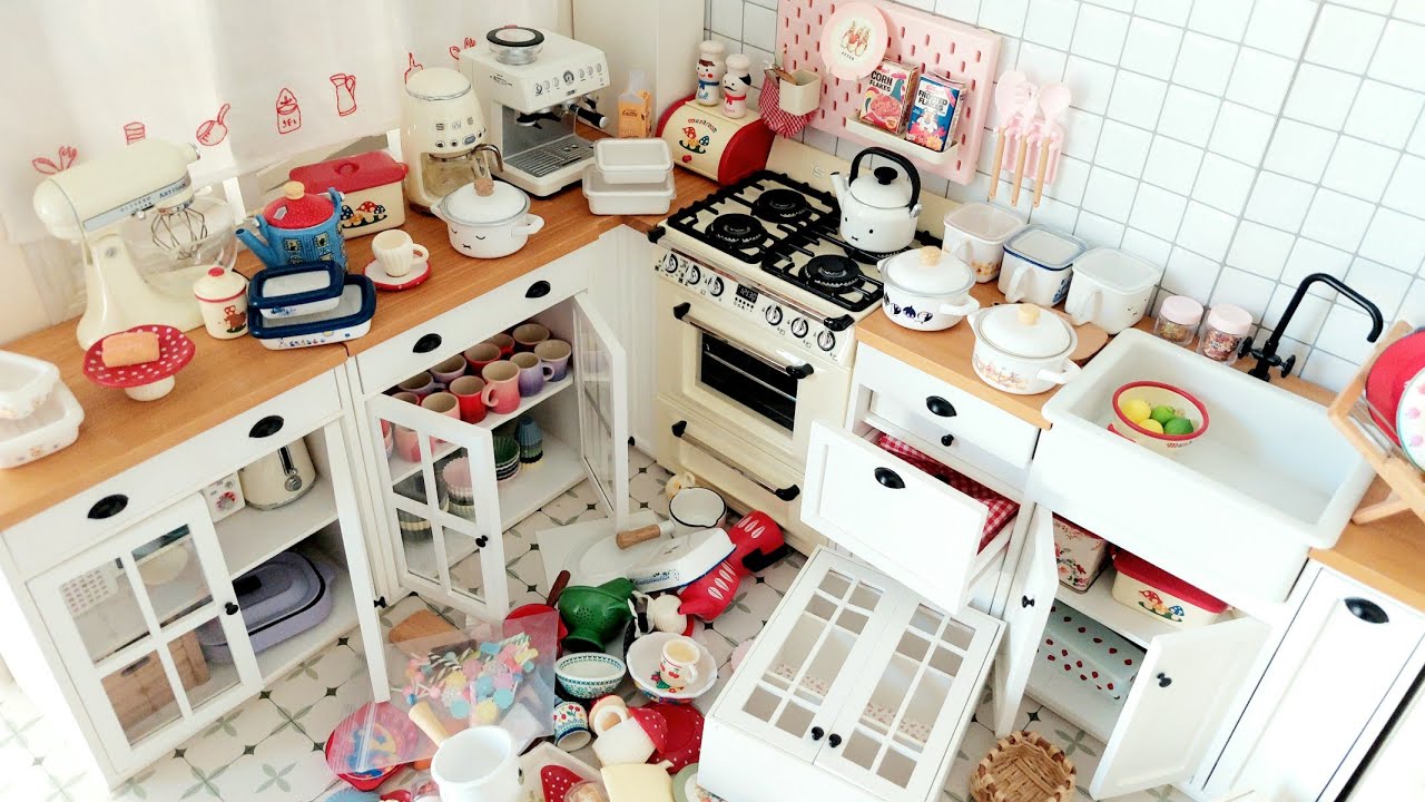 Mini toys cooking kitchen set 🩵 Mini kitchen set installation cooking video 🩷 mini kitchen setup