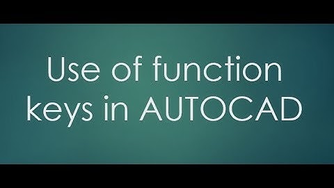 Use of function keys in AUTOCAD in tamil