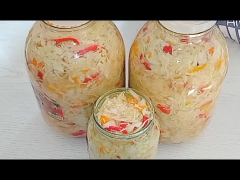 Quick pickled cabbage salad