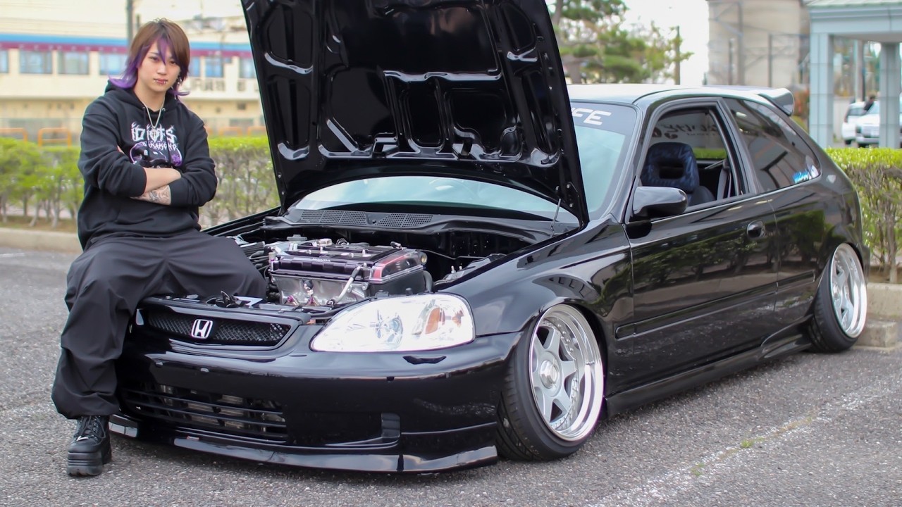 38万人登録！人気TikTokerの愛車はSPOONコンプリートエンジンのホンダシビックタイプR EK9