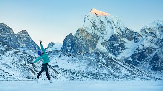 Celebrity Figure Skating in Nepal - Gokyo Lake 15,480' Wealth