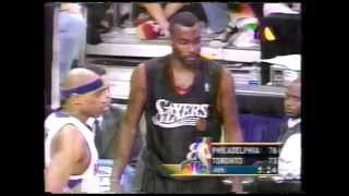 NBA philadelphia 76ers vs toronto raptors playoffs 2001 iverson vs carter juego resumen 2/2