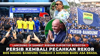 Download Lagu WOW! DETIK-DETIK RIBUAN BOBOTOH SAMBUT KEDATANGAN 3  PEMAIN BRASIL, PERSIB KEMBALI PECAHKAN REKOR MP3