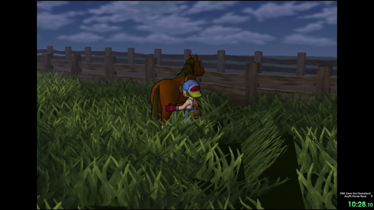 Horse Race in 41:38 - Harvest Moon: Save the Homeland any% speedrun (glitched)
