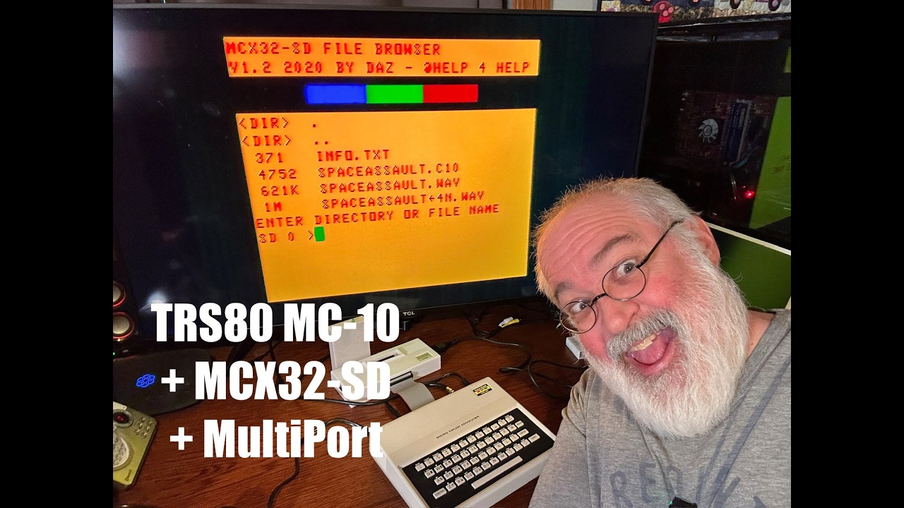 TRS80 - MC10 - MCX32SD - MultiPort Expander - SD Card File Browser