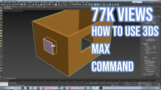 Famous cut window in 3ds max wall Boolean Command urdu hindi Wealth