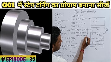 Step turning programming with G01 code | Learn to make a step turning program | Step turning in H...