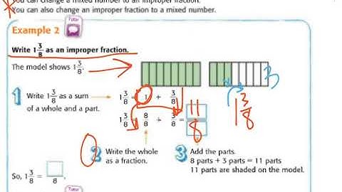 My Math Grade 4 Chapter 8 Lesson 10 Mixed Numbers and Improper Fractions Review