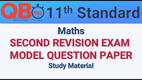 TN | 11th Standard Maths Second Revision Model Question Paper 2020 With Answer Key