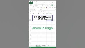 Duplicar Hojas en Excel