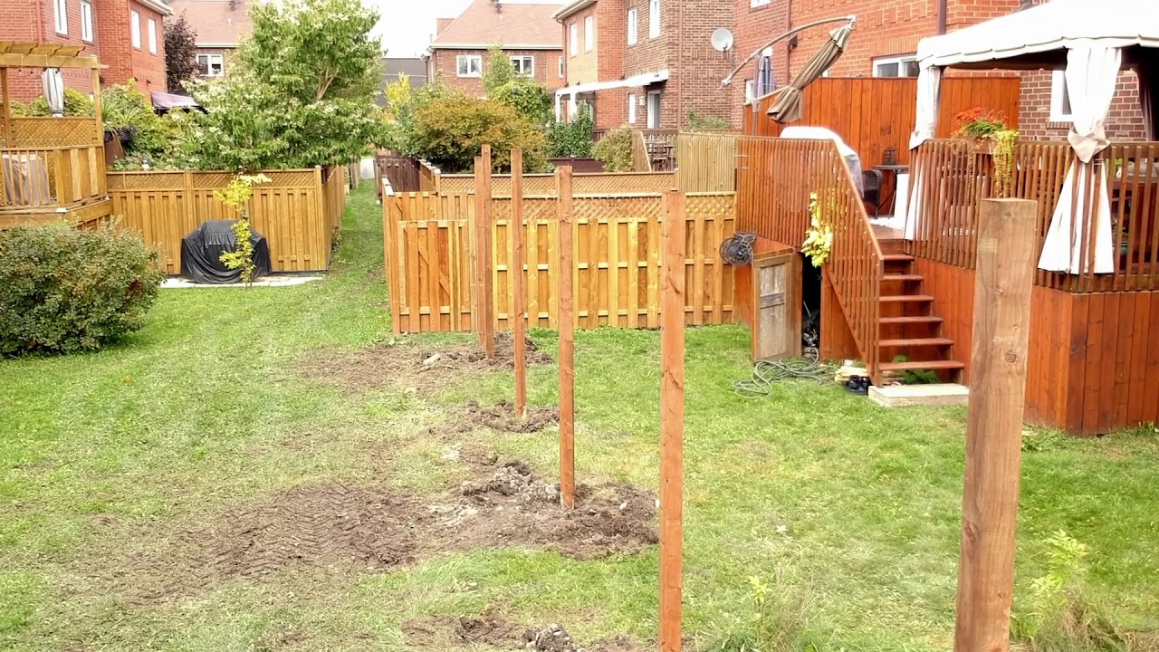 Pose poteaux cloture YouTube