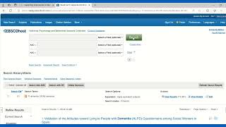 Searching Ebsco databases