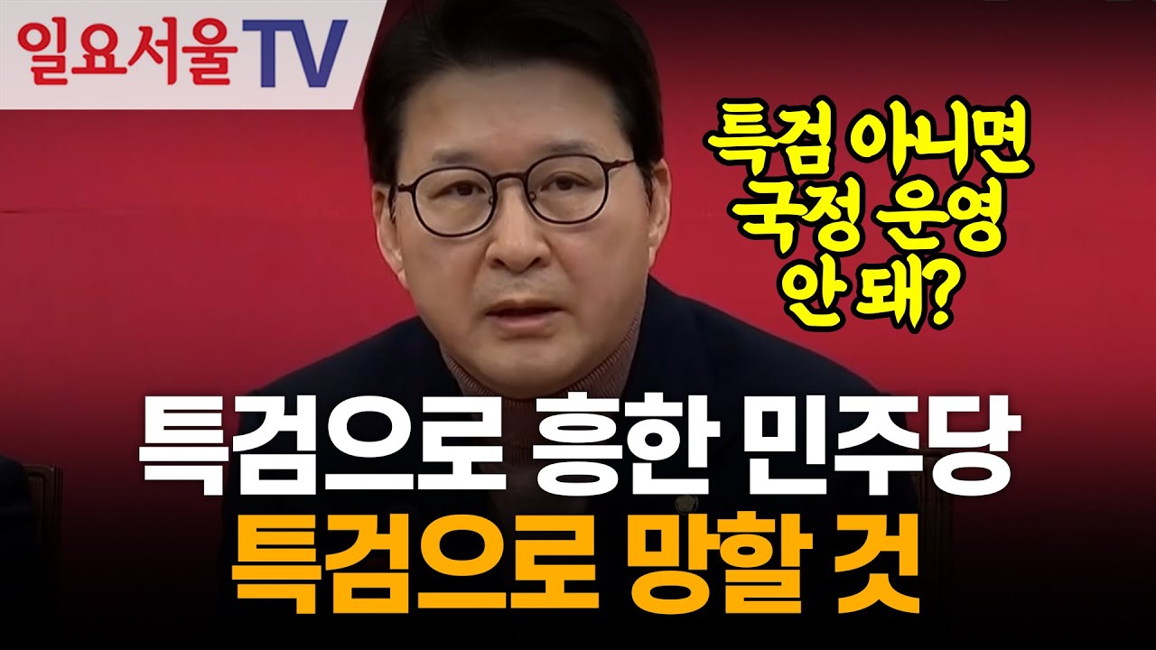 신동욱 "특검으로 흥한 민주당, 특검으로 망할 것"