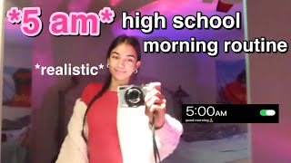 my REAL 5 AM high school morning routine