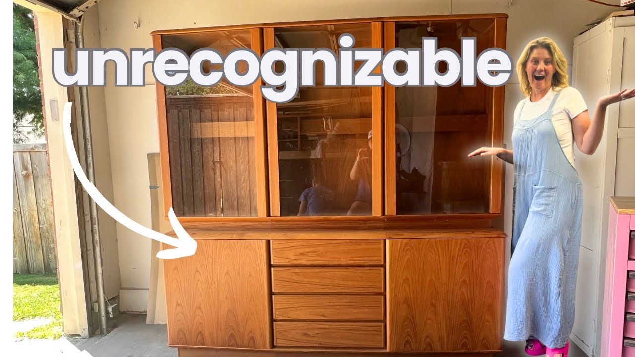 Thrift Store Hutch Makeover: DIY Furniture Flip Transformation | Furniture Upcycling | Thrift flip