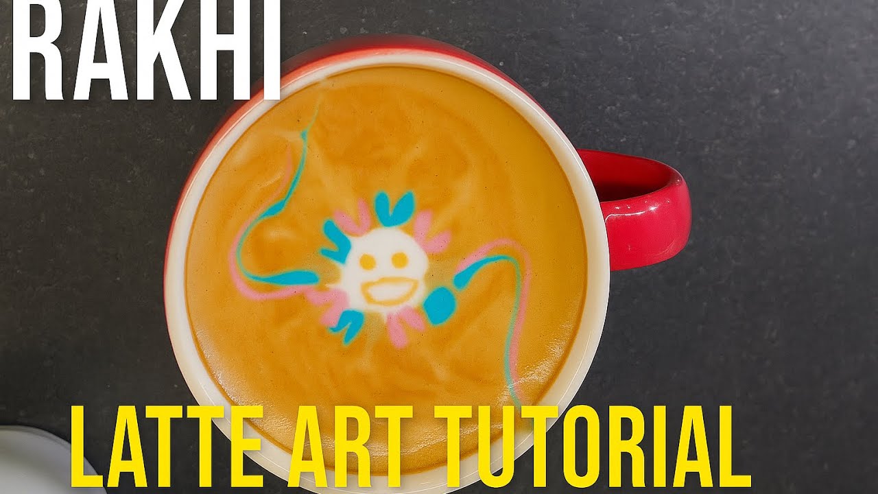 Rakhi Special ☕ Latte Art Tutorial | Creative Coffee Art for Raksha Bandhan 