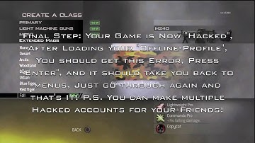 MW2 USB Hacks - Get Level 70 and Unlock Everything! (Split-Screen) (PS3)