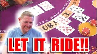 unrivaled ma-1 let it ride グッドイナフ LET IT RIDE LIVE PLAY FROM VEGAS! Straight Flush At 1st Base & Too