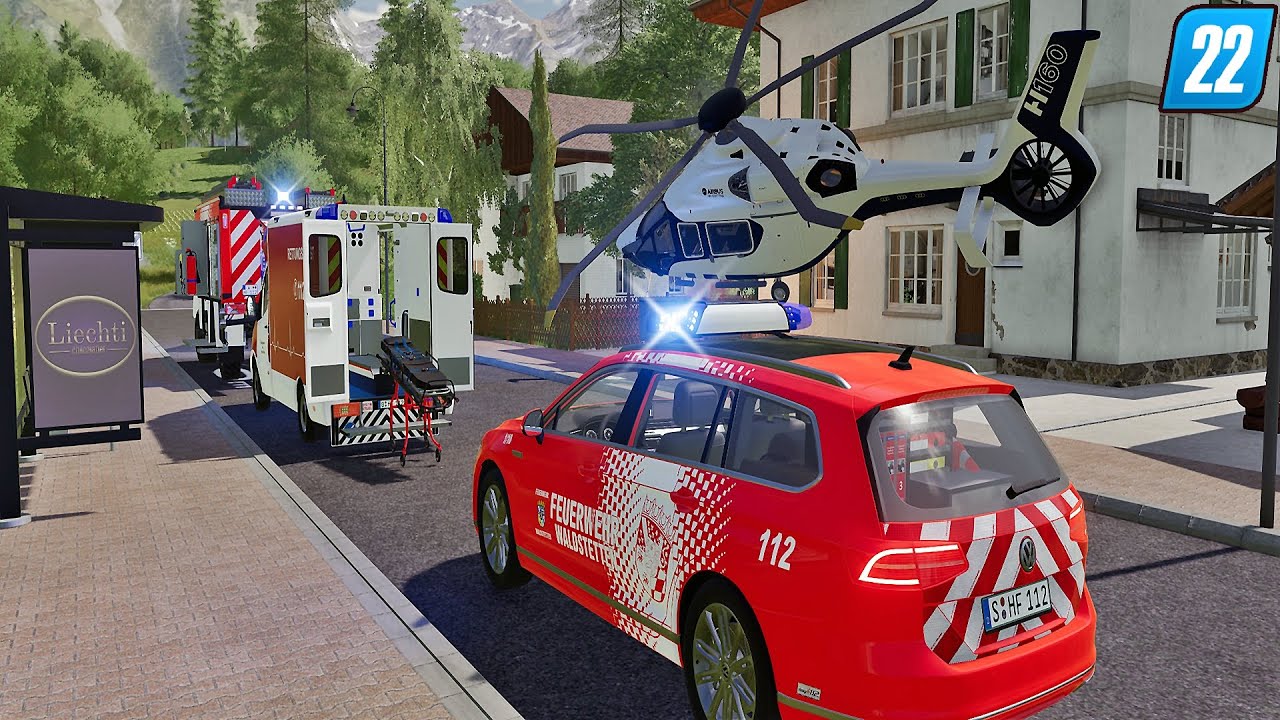 LS22 - Hubschrauberabsturz mitten in Waldstetten