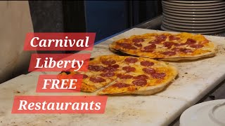 Carnival Liberty COMPLIMENTARY Restaurants #food #foodie #free #cruisevlog