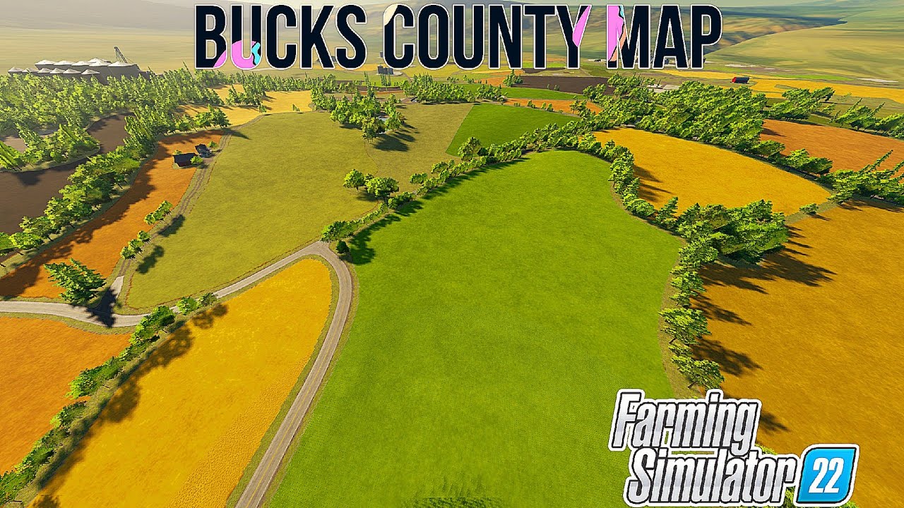NEW MOD MAP - BUCKS COUNTY: FARMING SIMULATOR 22 *FLY OVER*