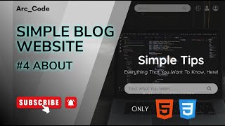 I Built a Simple Blog with Just HTML and CSS #4 about