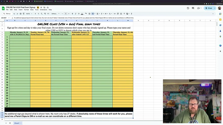 Final Exam Test Signup Fall 2025