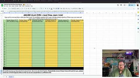 Final Exam Test Signup Fall 2025