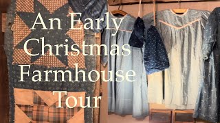 Christmas Tour of this Early Farmhouse Decorated with Antiques and Primitives