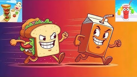Sandwich Run 3D Vs Juice Run 3D All Levels Game Mobile Walkthrough iOS, Android Gameplay Update