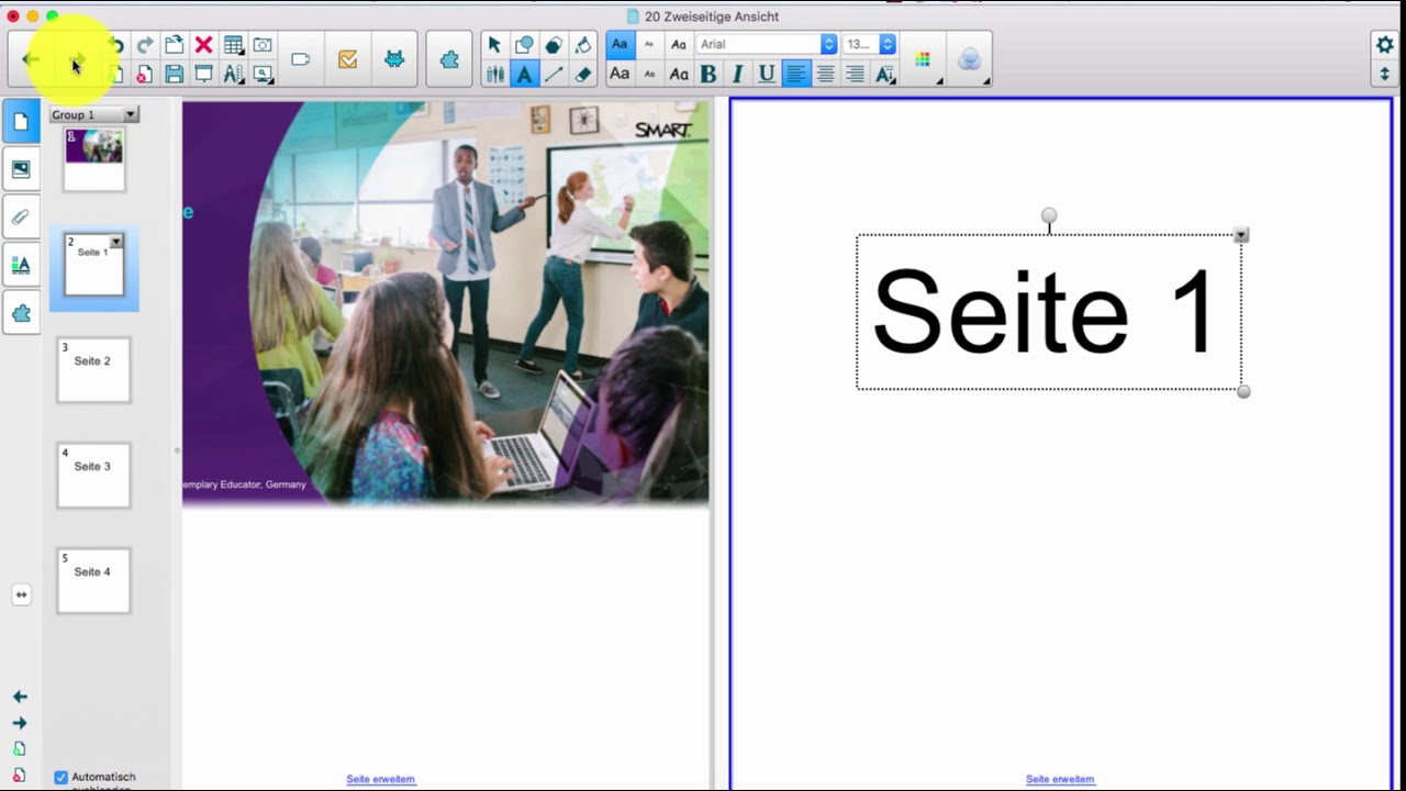 SMART Notebook Software: Tutorial 20 - Zweiseitige Ansicht - YouTube