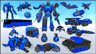 Flying Tiger Robot Car Games Dino Car Robot Transformation Monster Boss Gameplay screenshot 5