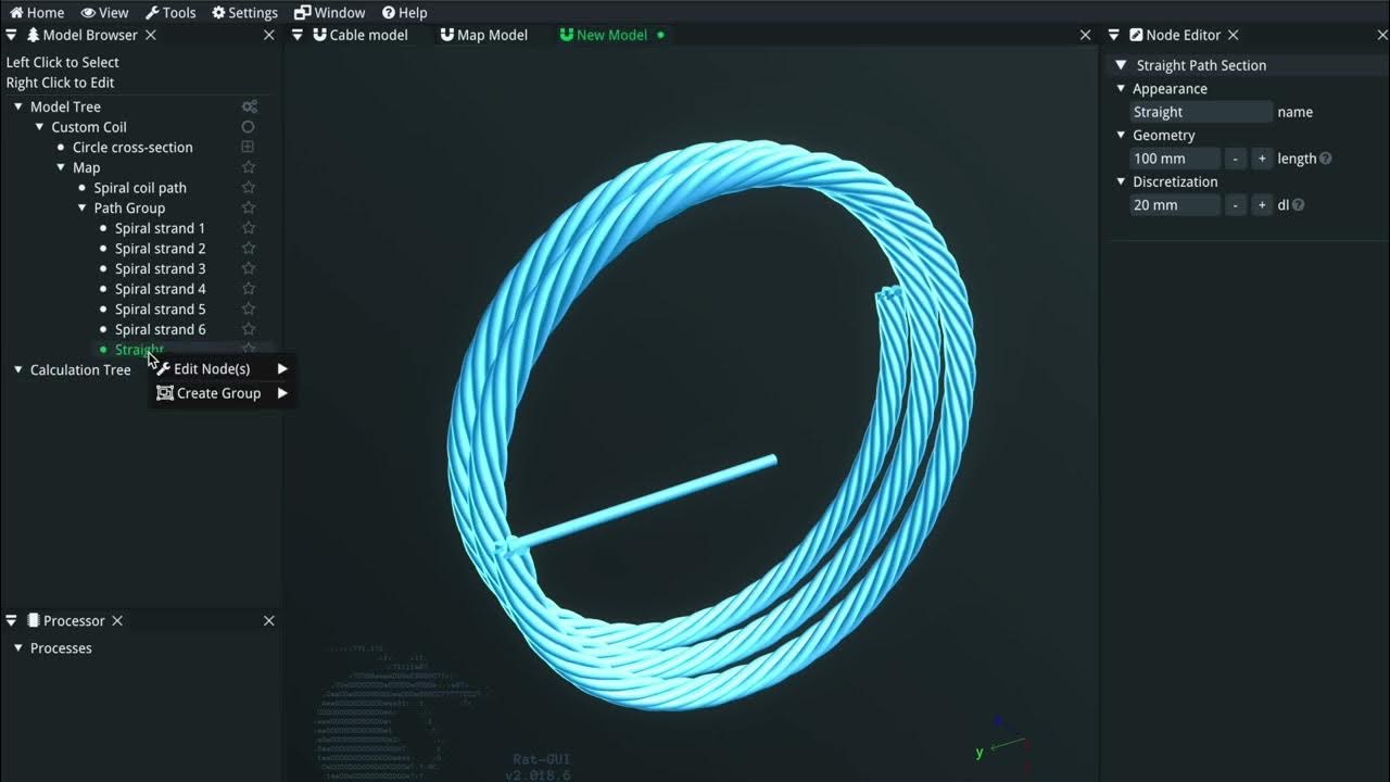 Rat-GUI Tutorial 9: Using Path Map to create a Cable - YouTube