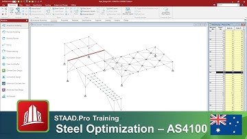Optimizing Steel Structures in STAAD.Pro according to the AS4100