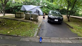 Camping in Japan with family in nature